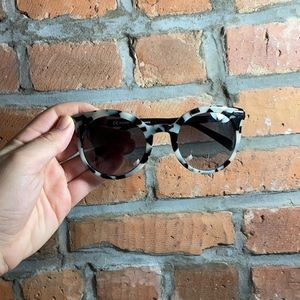 Balmain White Tortoiseshell Round Sunglasses